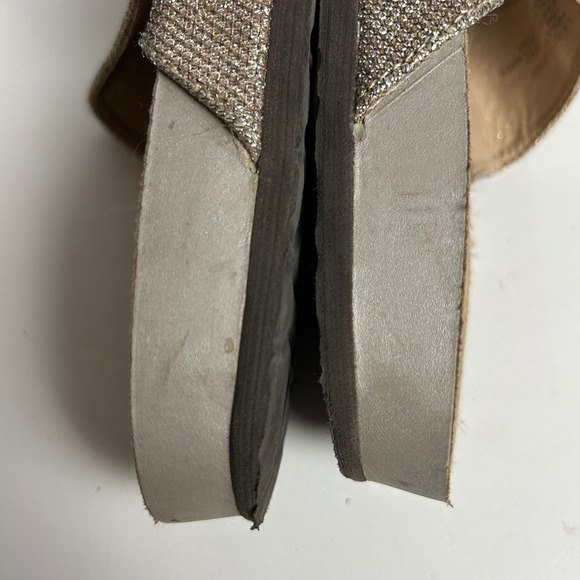 White‎ Mountain Footbeds Sparkly Glitter Double Buckle Slide Sandals size 10 - Picture 8 of 10